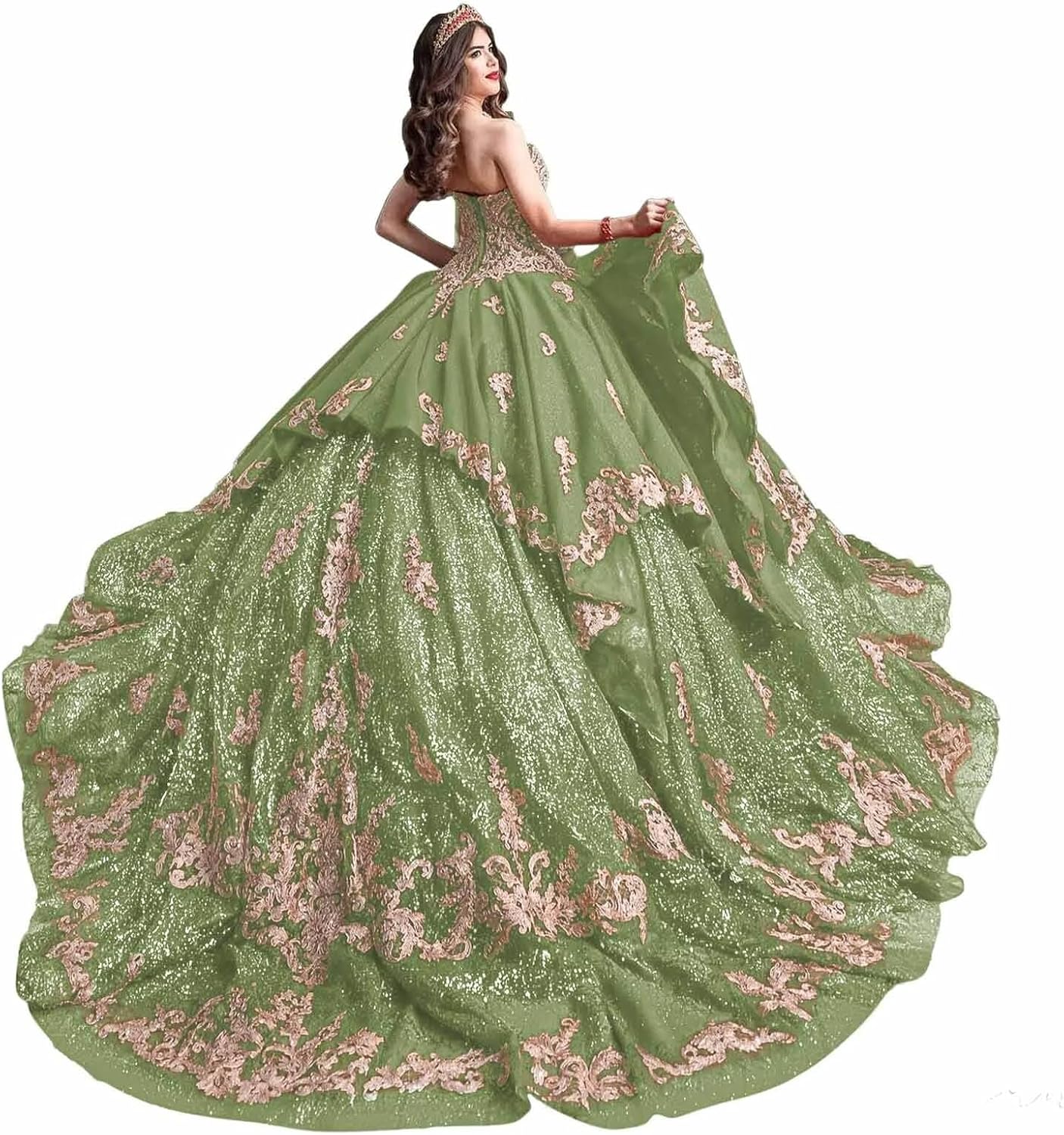 Sparkly Quinceanera Dresses Strapless Tulle Sweet 16 Martinique | Ubuy