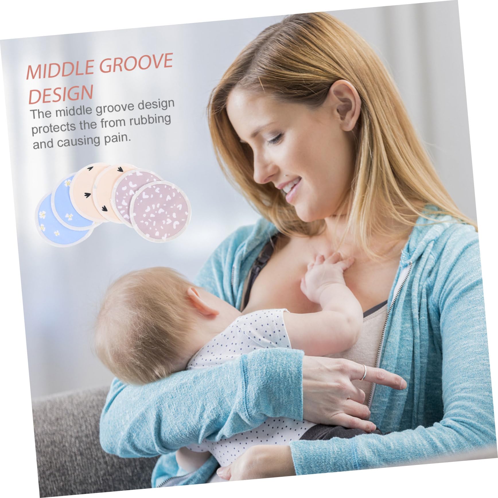 RORPOIR Breast Pads for Women Reusable Nursing Pads Feeding Pads for Breastfeeding