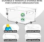 ClearSpace Bacs de stockage en plastique transparent – Organisateurs de Pantry & Conteneurs de stockage, Organisateur de cabinet - Accueil Organisation doit avoir pour la cuisine, Salle de lavage, Bureau, Dressing, Garage & Congélateur