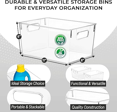 Miniatura 4 de ClearSpace Contenedores de almacenamiento de plástico  Organización perfecta de cocina o almacenamiento de despensa  Organizador de refrigerador