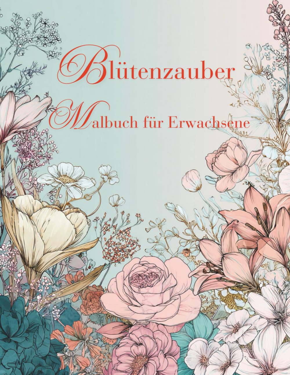 Blütenzauber: Ein entspannendes Blumen-Malbuch für Erwachsene
