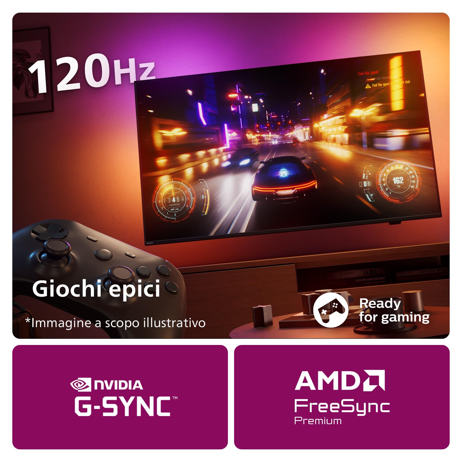 Philips Ambilight 48OLED769 4K OLED Smart TV - Display 48’’ con P5 AI Perfect Picture Ultra HD Titan OS TV Dolby Vision e Dolby Atmos Sound, Funziona con Alexa e Google Assistant - Cornice in metallo