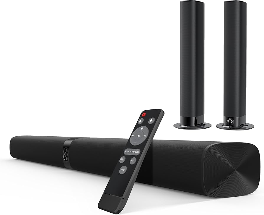 サウンドバー 2in1 取り外し スピーカー Bluetooth5.3 テレビ用 Amazon.co.jp: MonoKi サウンドバー 2 in 1着脱式デザイン