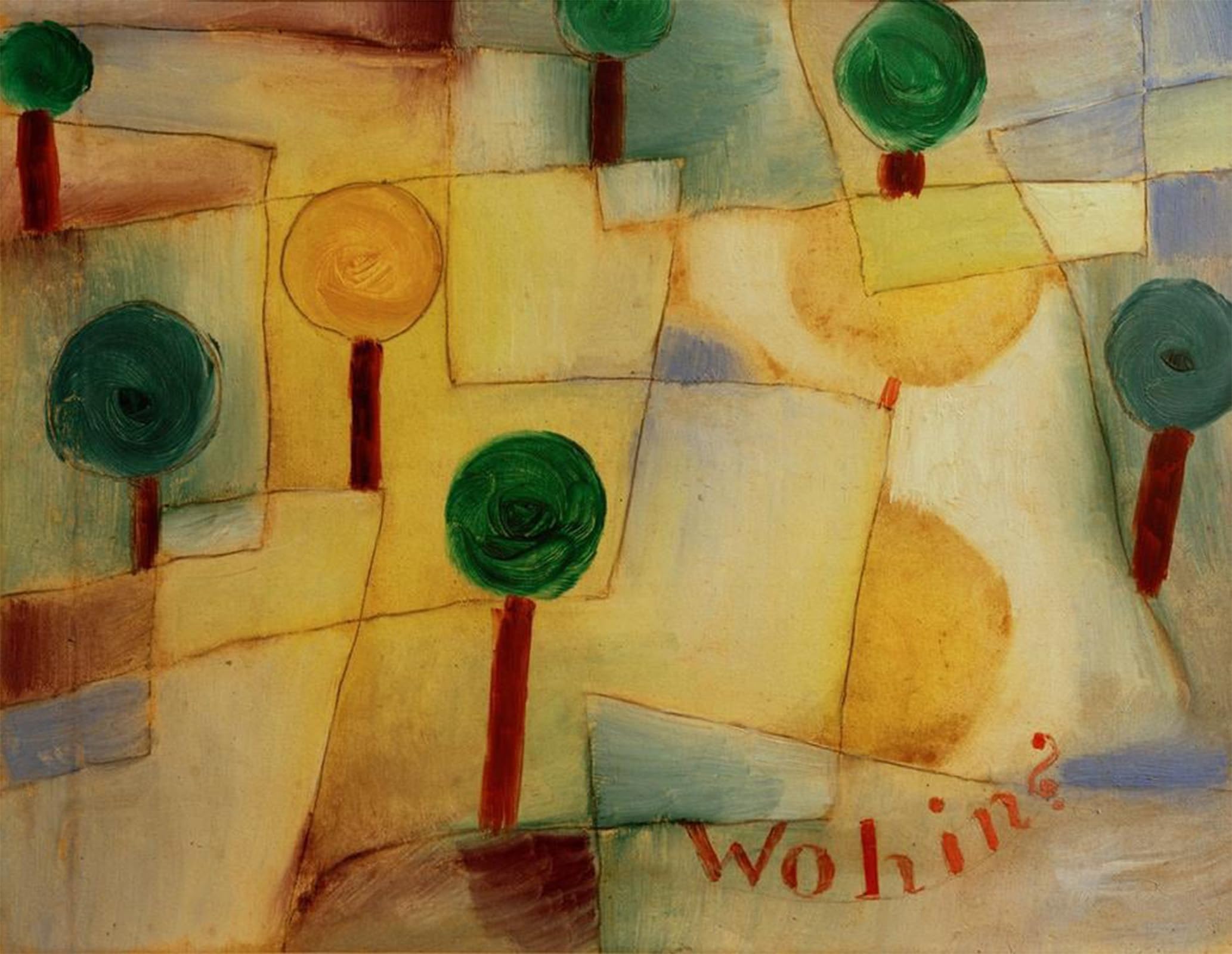 POSTERIIk Vintage Print Pop Art Landscape Artwork Where by Paul Klee Art Prints for Office Home Decor 60x90cm