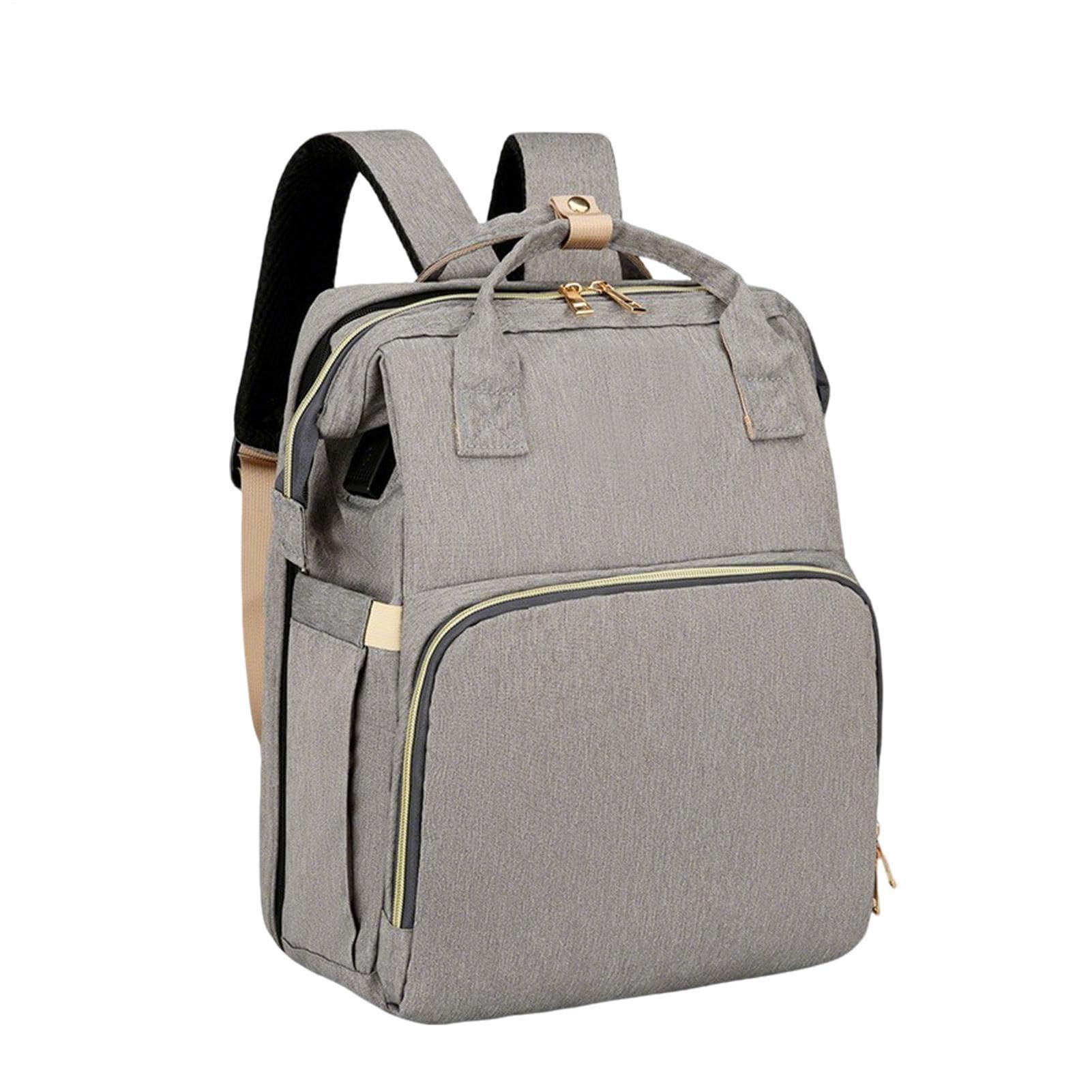 Sac à langes grande capacité gris et imperméable pour voyage et biberons - 8