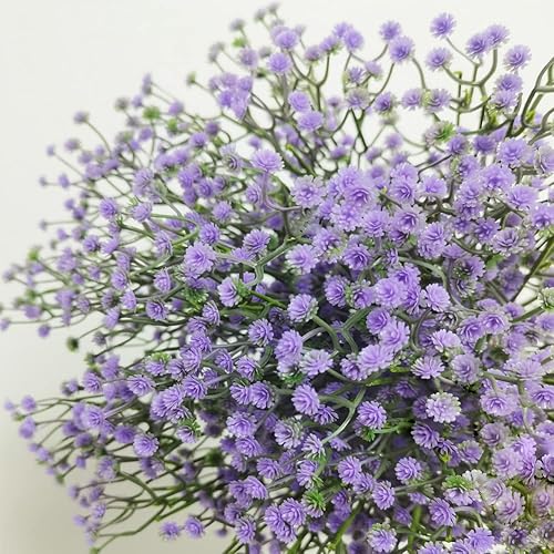 Miniatura 8 de 30 piezas de flores artificiales de aliento de bebé, ramos de gypsophila falsas flores de tacto real para decoración de boda, corona, arreglo