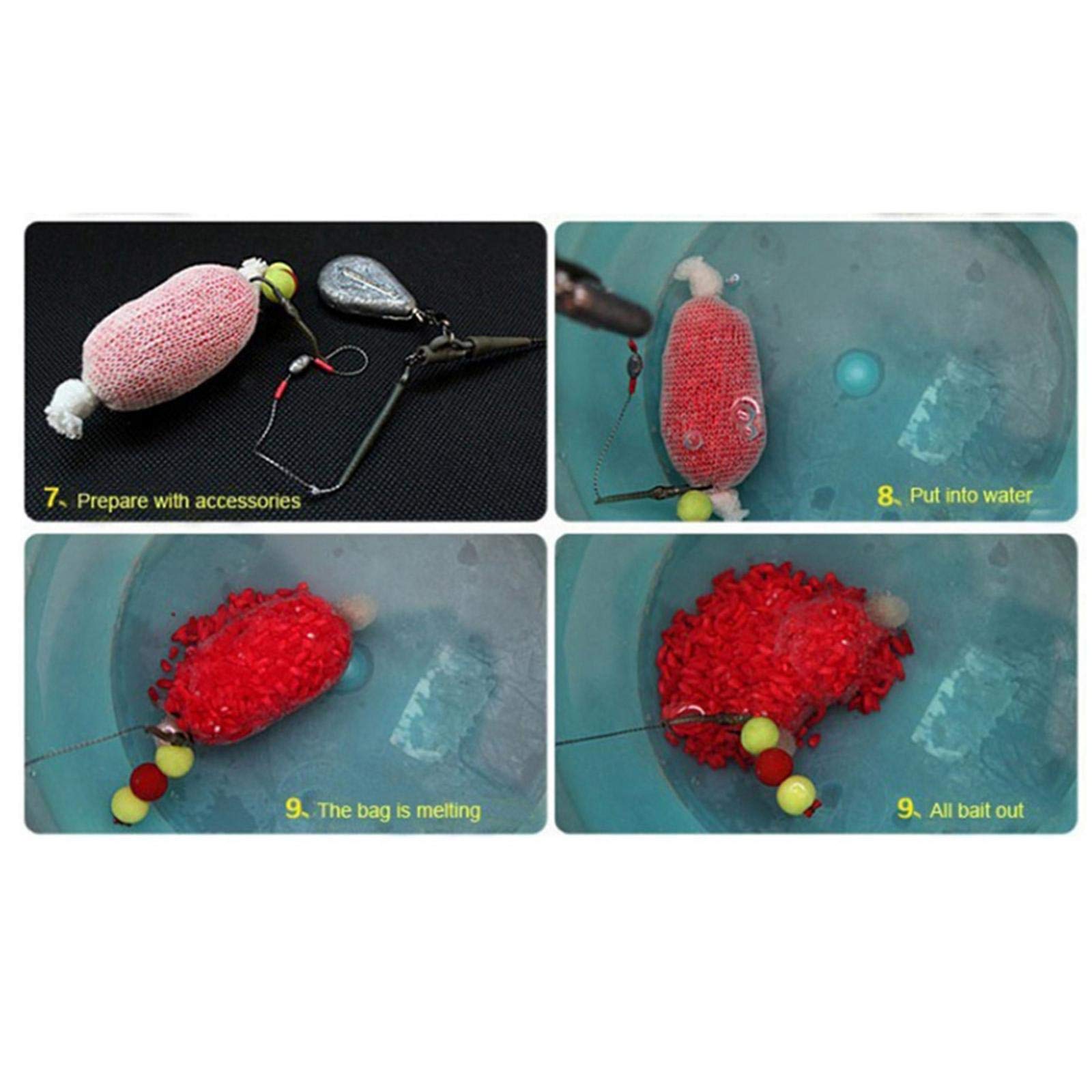 Filet d'appât de pêche PVA soluble dans l'eau - Recharge de sac en maille - 18 mm