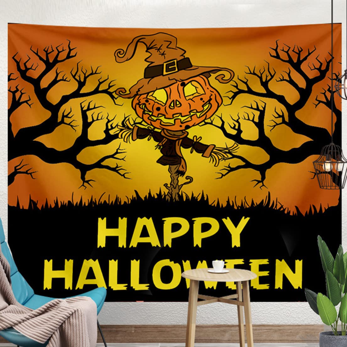 Amazon.co.jp: [KMBIGNK] タペストリー ハロウィン カラー 壁掛け