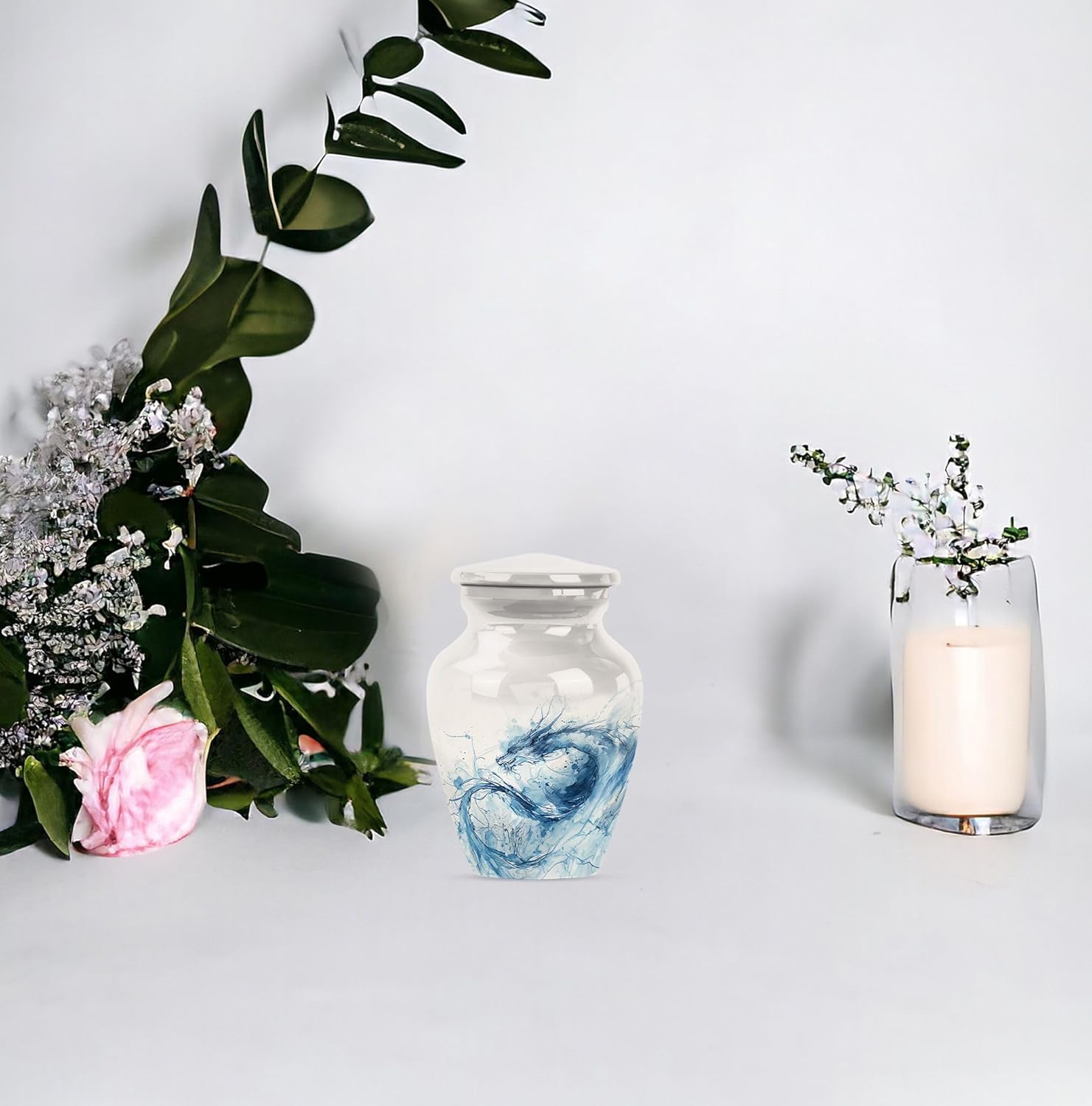 Dragon Urn, Small Urns - Mini Urns for Ashes - 3 Inch - Keepsake Urn for Male & Female - Adult Funeral Urn - Urn for Human Ashes - Memorial Urns for Grandparents - Pack of 1, Black