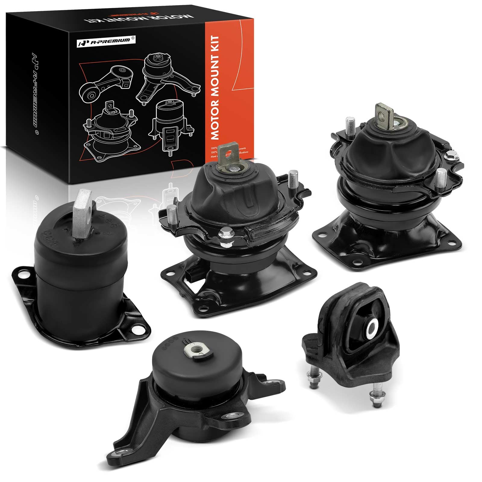 Motor Drive Mount ブラック Amazon.com: A-Premium 5PCS Engine Motor Mount and