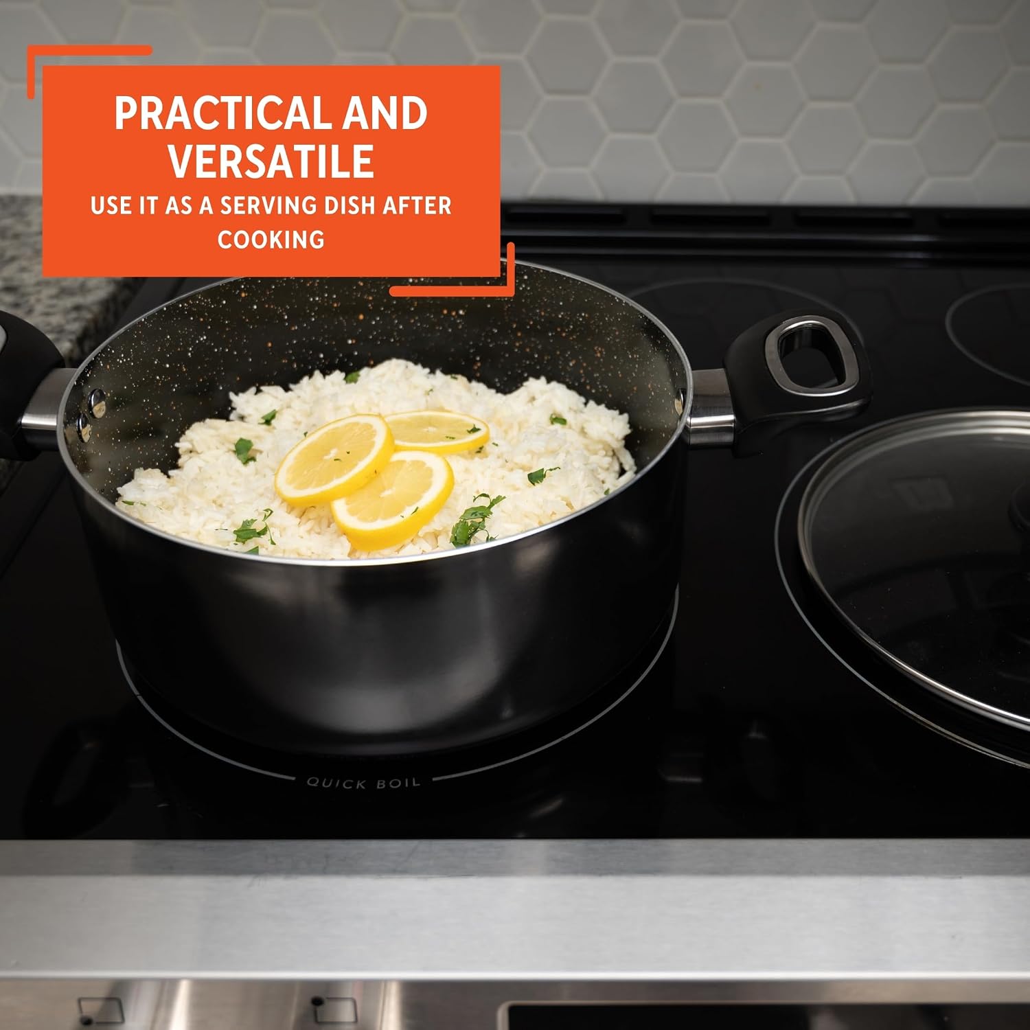 IMUSA 4.8Qt Bistro Ceramic Nonstick Duch Oven with Glass Lid