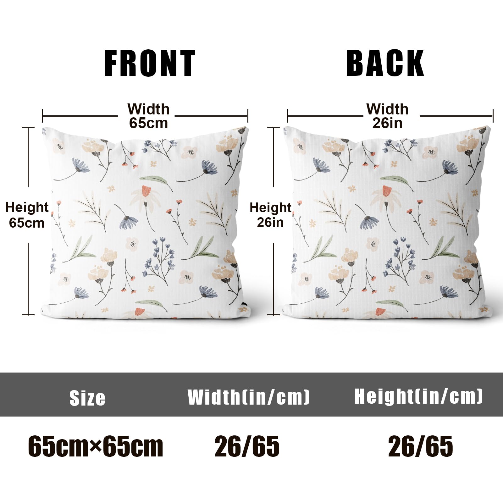 XPHZZL Cushion Cover 2 Pack 60 x 60 cm - Image 2