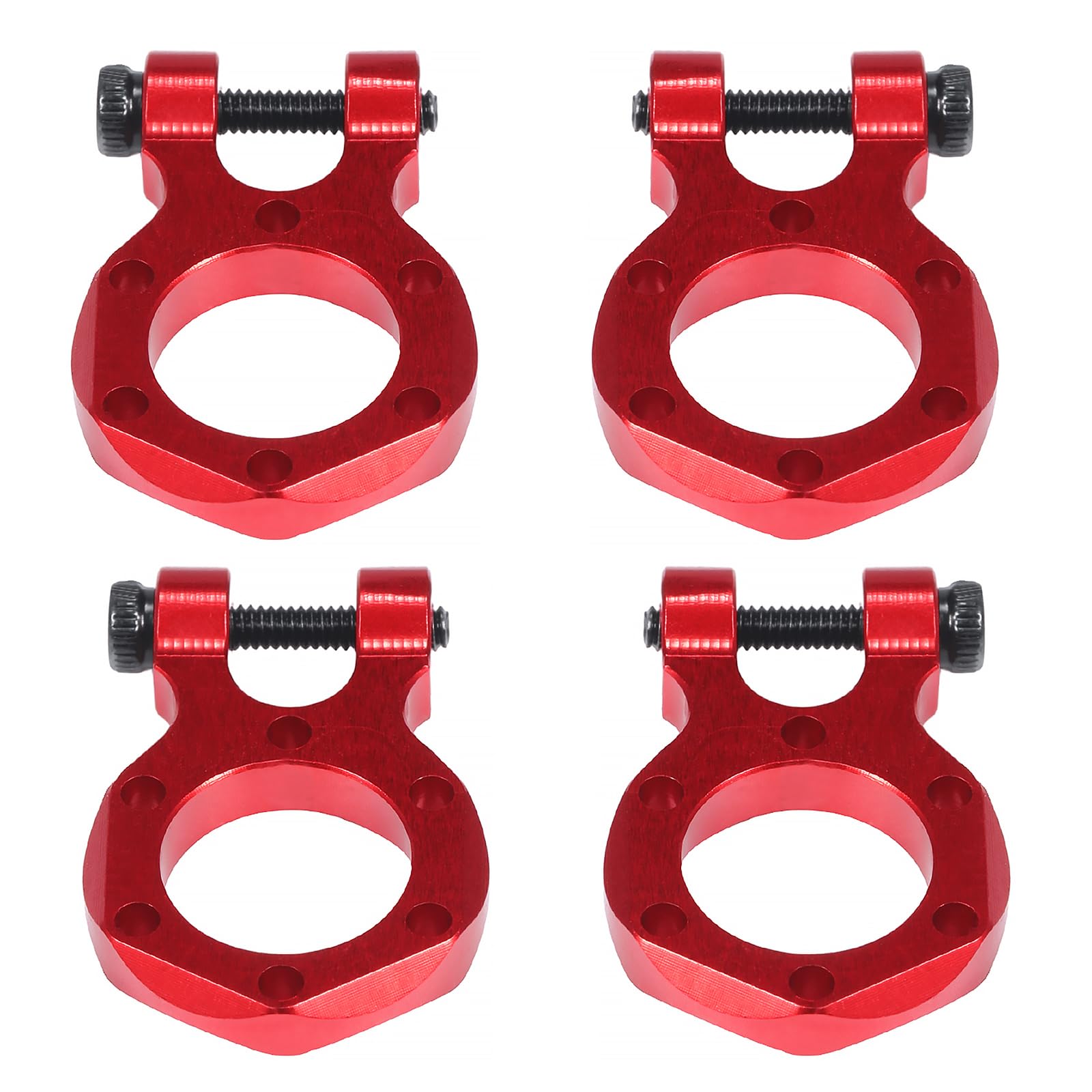 HOBOHY 1/10 SCX10 Aluminum Bumper D-Ring Winch Tow Hook Drop Hitch for TRX4 TRX6 Wrangler Gladiator Element Enduro TF2 Gen7 Gen8 1:10 RC Crawler Replacement Upgrade Parts 4Pcs (Red)…