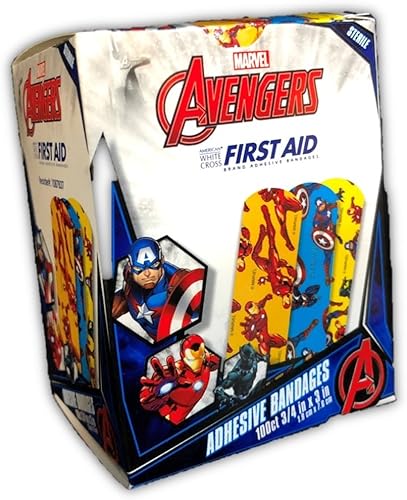 Marvel Avengers Vendages 100CT, 34"x3" (Ironman, Capitán América, Black Panther)