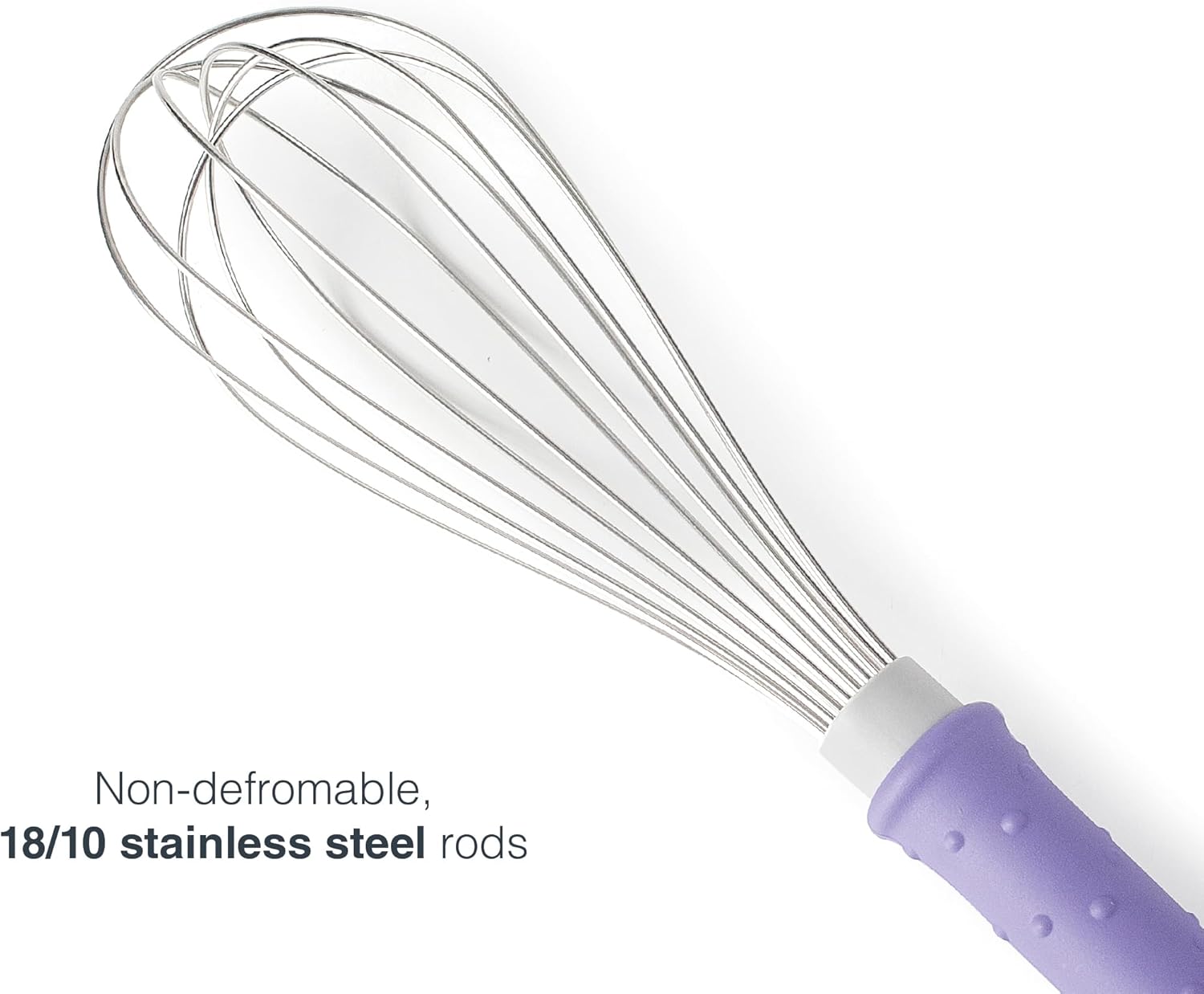 Lacor - 61592 - Fiberglass Blender, 18/10 Stainless Steel Rods, Ergonomic Fibreglass Handle, Purple, Anti-Allergic, 35 cm, Dishwasher Safe