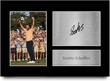 スコッティシェフラー直筆サイン入り2Lサイズ写真… Amazon.co.jp: HWC Trading A4 スコッティ・シェフラーギフト ゴルフ