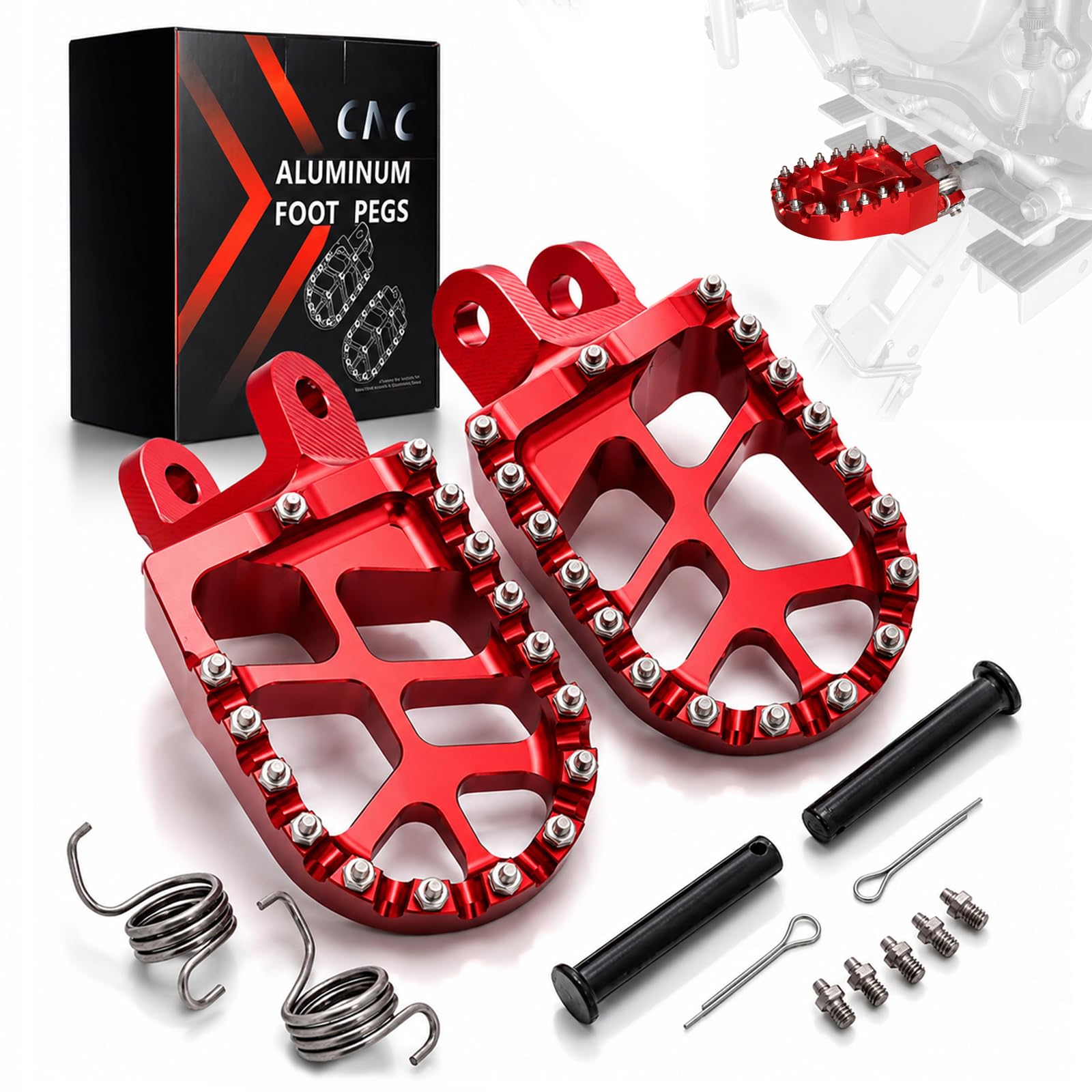 Amazon.com: JFG RACING Dirt Bike Foot Pegs for XR650L/CR80R CR80RB