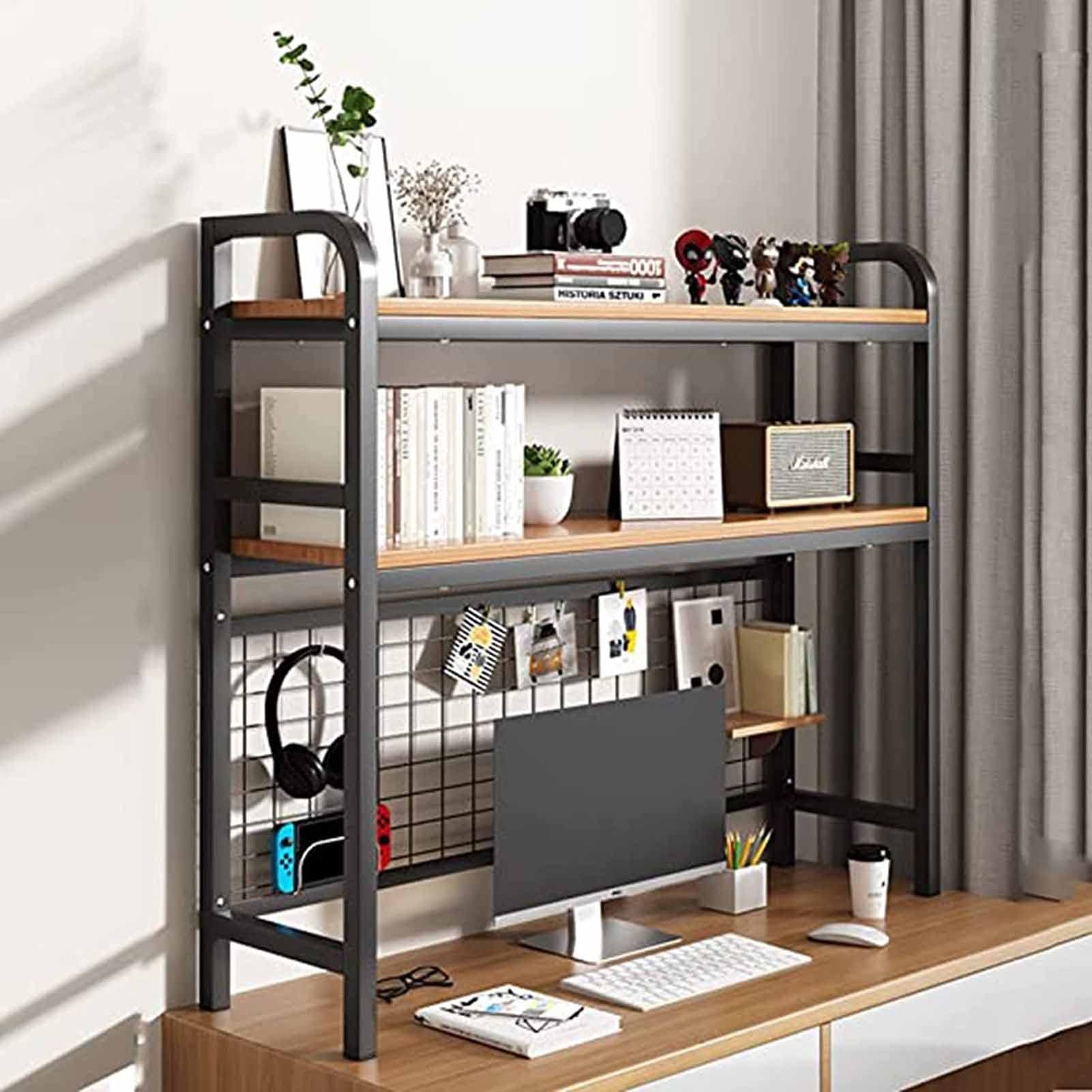 Amazon.co.jp: デスクトップの棚 - ザーオフィス収納ラック, 2層