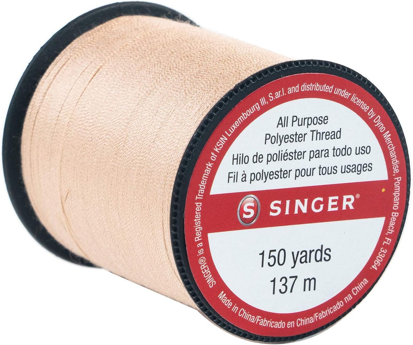 SINGER 60309 All Purpose Polyester Thread, 150-Yard, Camel
