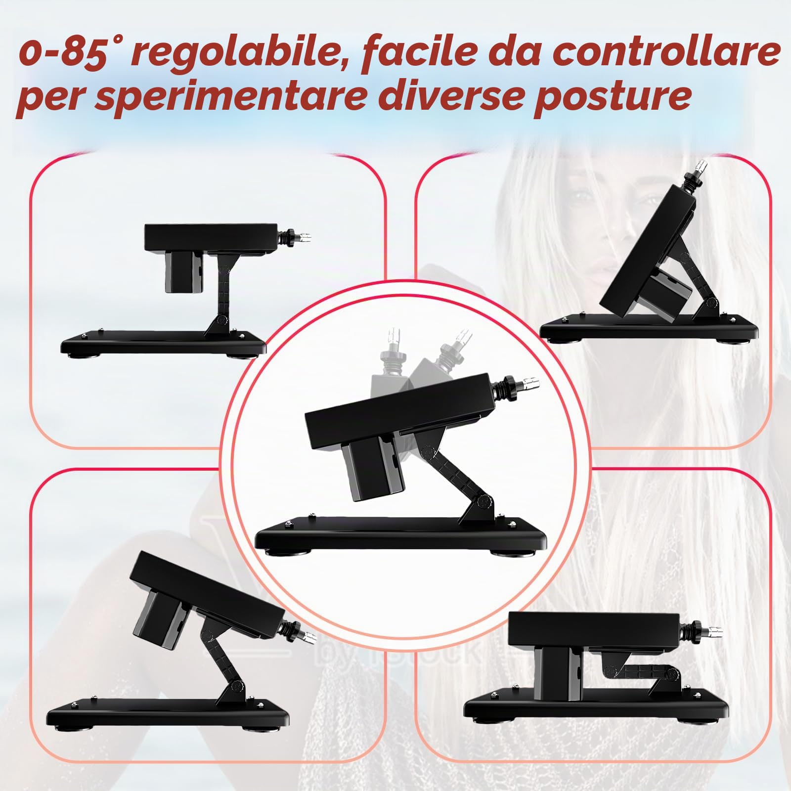 Macchina del sesso telecomandata, Love Machine Sex Toys per uomini e donne Macchina automatica di spinta con 5 dildo realistico e accessori 3XLR