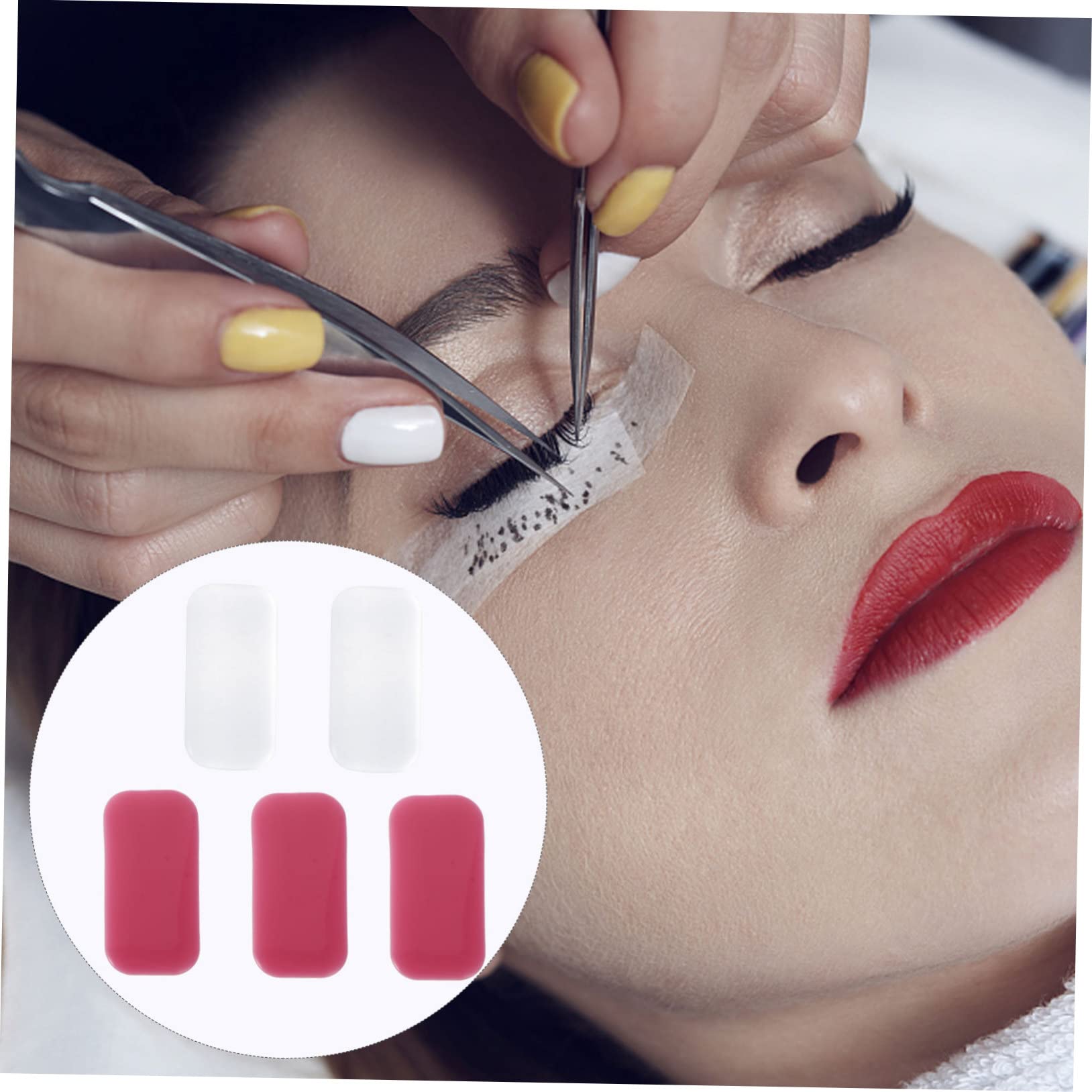 NOLITOY Silicone Lash Pad Set 5pcs Eyelash Extension Gasket Multi-functional for Grafting Beauty Use