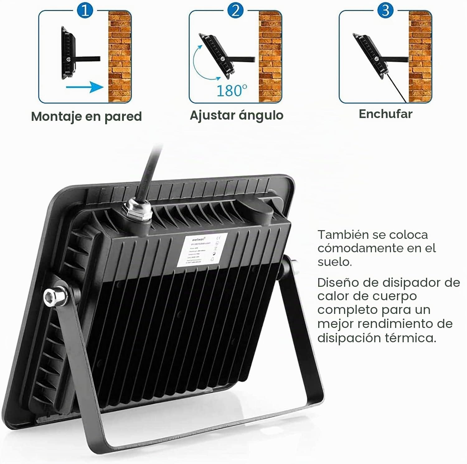Eleganted 365nm Luz Negra Ultravioleta,100W Foco LED UV IP66 Impermeable Luces Ultravioleta para Fluorescente Pintura,Pinta Corporal,Halloween,GLOW Fiesta,Neón,DJ