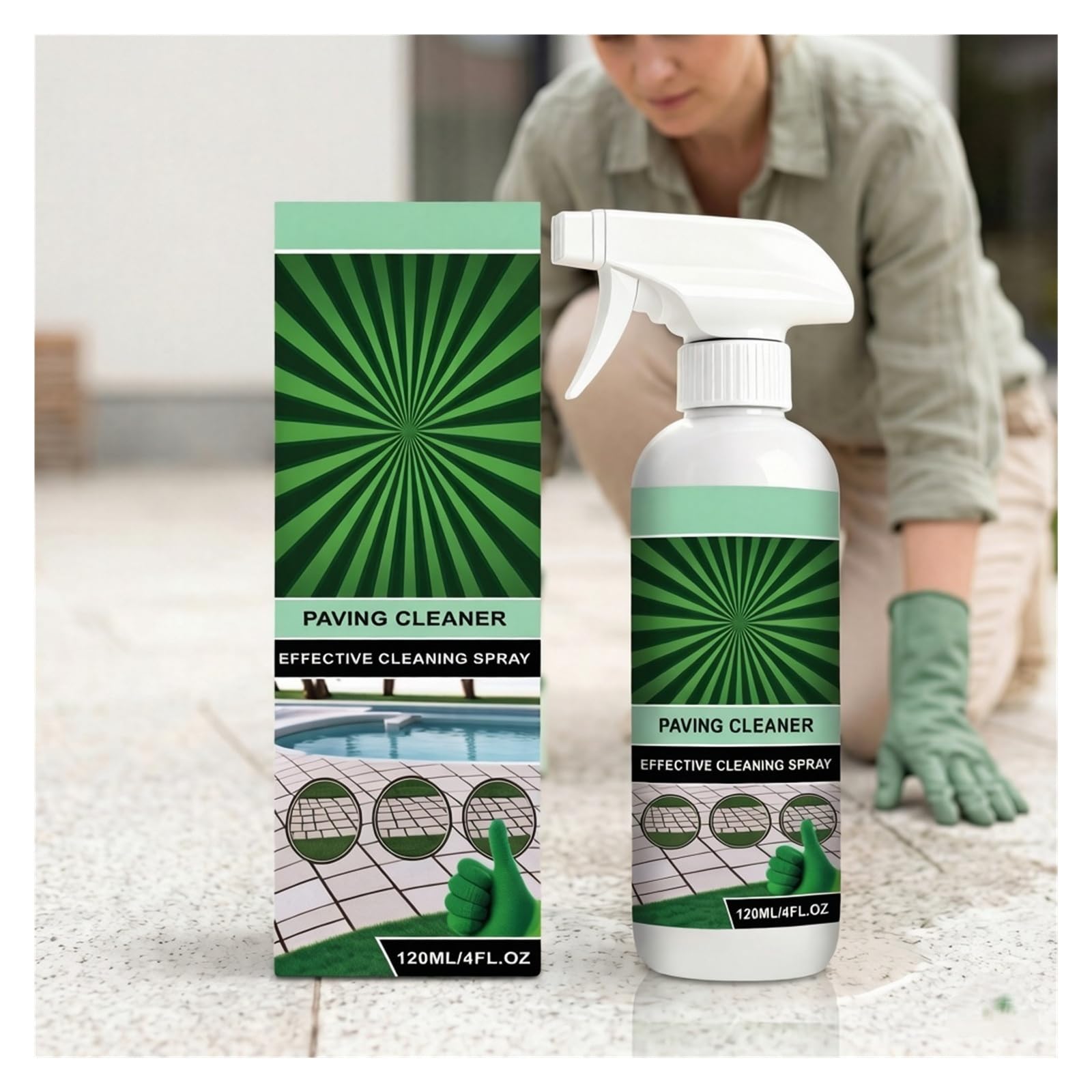 Detergente for superfici stradali da 120 ml | Altamente efficace nel rimuovere le macchie e lascia le superfici lucide e pulite(2pcs)