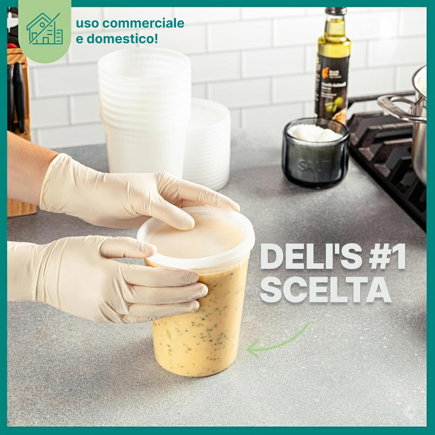 JoyServe 946,3 ml contenitori alimentari (36 set) – contenitori ermetici in plastica 1 L con coperchi, senza BPA, per asporto/meal prep/zuppe, adatti a freezer, microonde e lavastoviglie