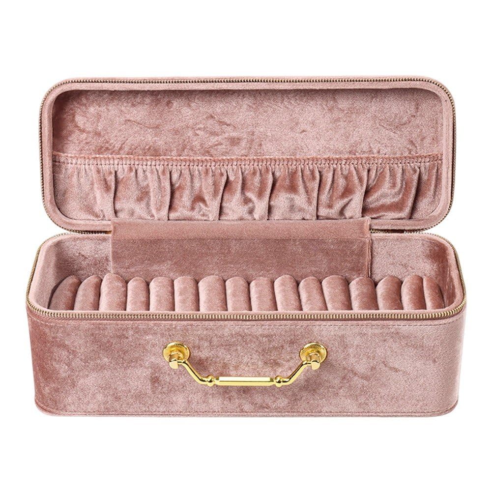 Scatola Porta Gioielli con Fodera Morbida, Organizer per Bracciali, Orecchini E Anelli, Ideale per Viaggi, Casa E Matrimoni.