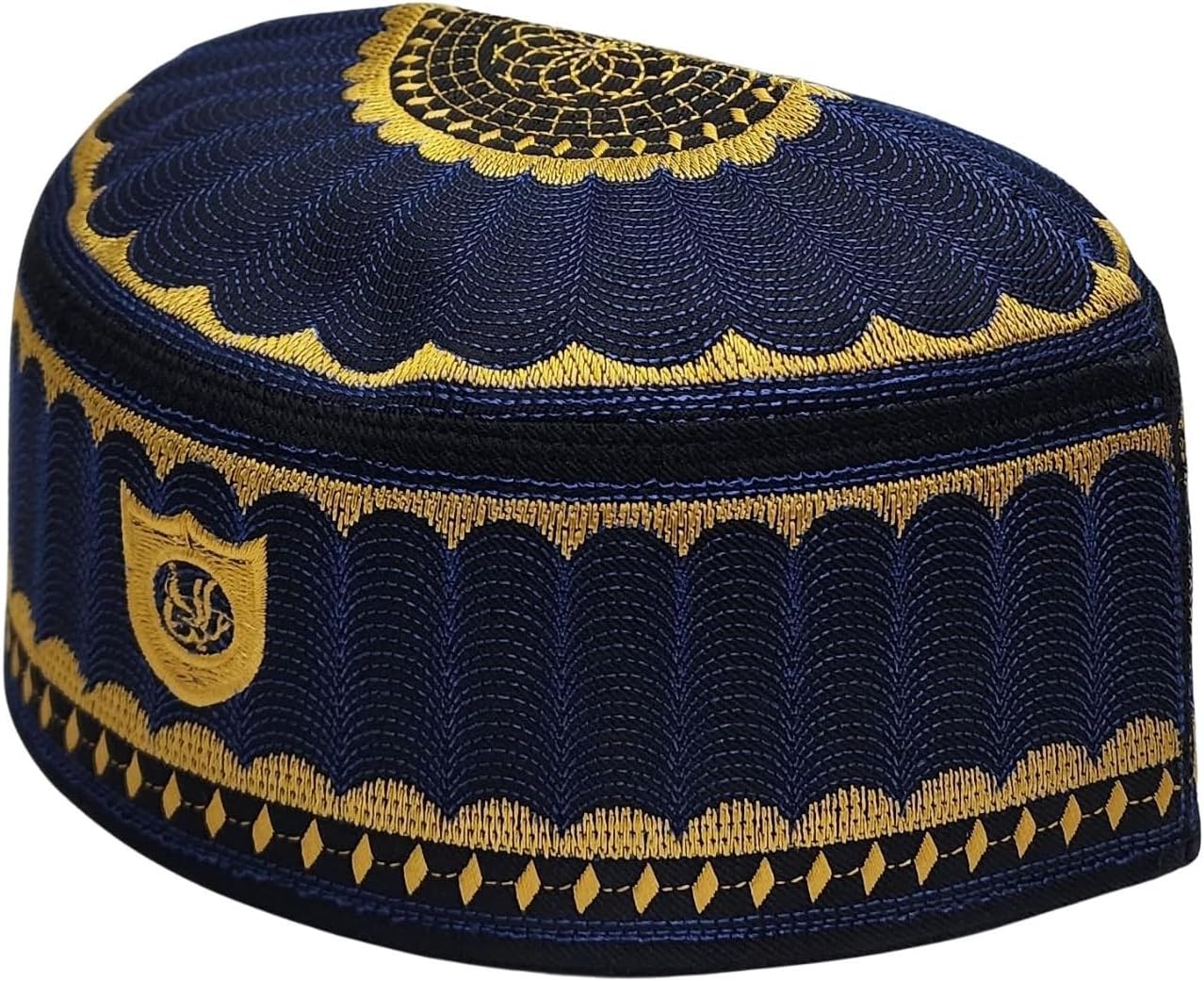 Al-Ameen Muslim Gift Prayer Kufi Hat for Men AMN-477 Islam Skull Cap Unique Design Beanie Round Topi Headwear Ramadan Eid image 4