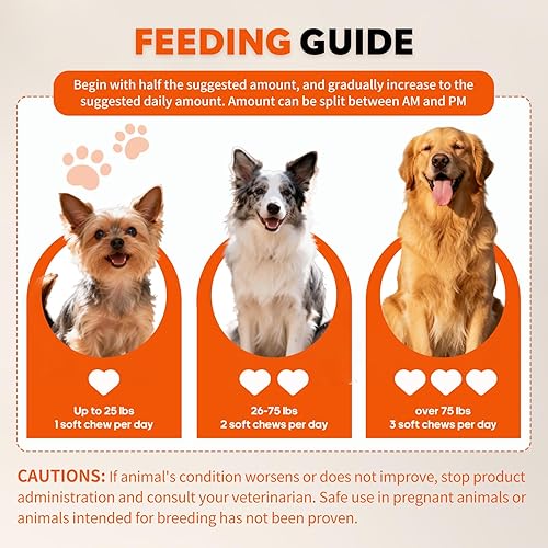 Miniatura 5 de Glucosamina para perros, suplemento de cadera y articulaciones, golosinas masticables para perros con MSM, condroitina para aliviar el dolor en las