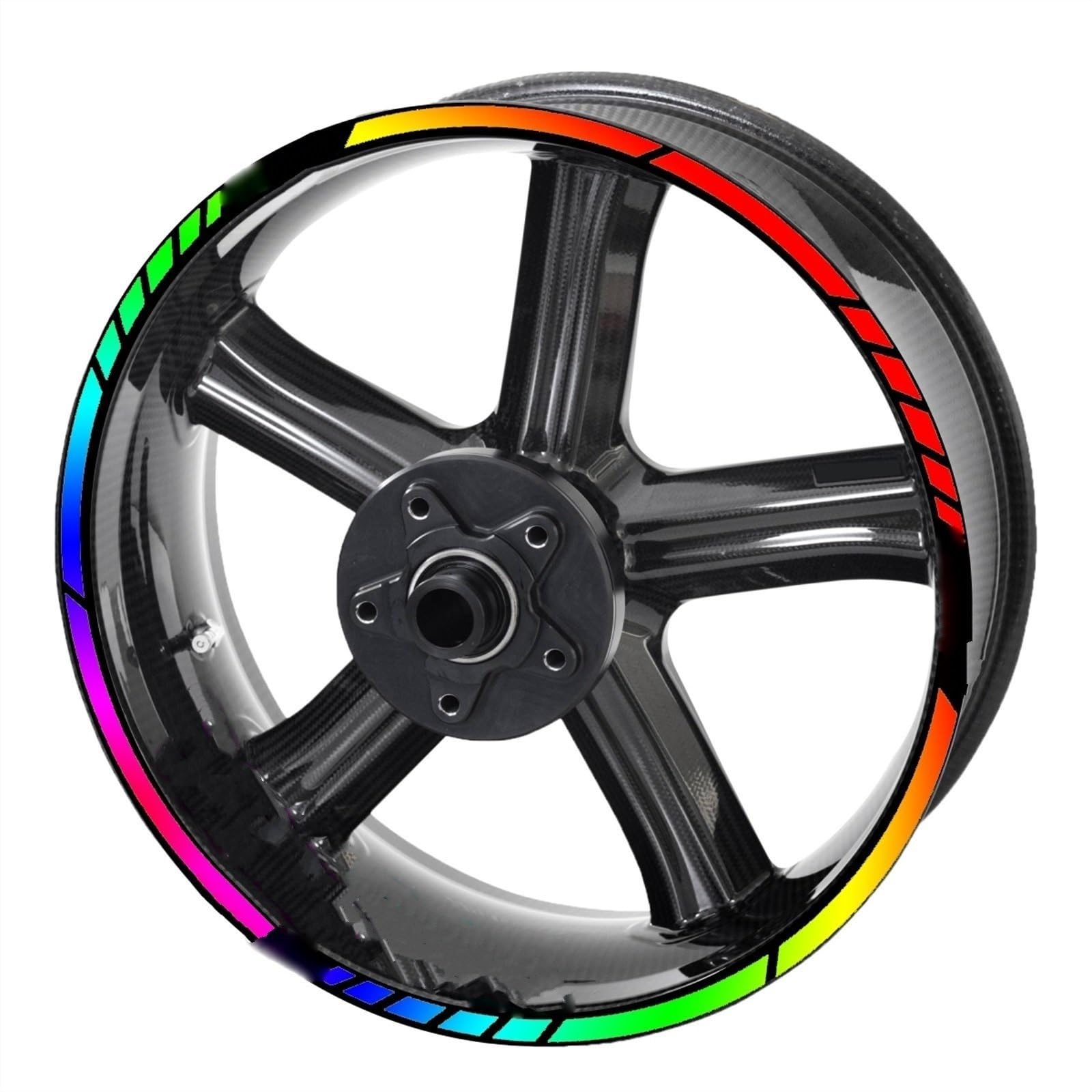 Motorcycle Wheel Sticker Rim Decal Hub Stripe Tape for Yamaha YZF R1 R3 R15 R1m R6 Mt07 Mt09 FZ6 Decorative(Color10)