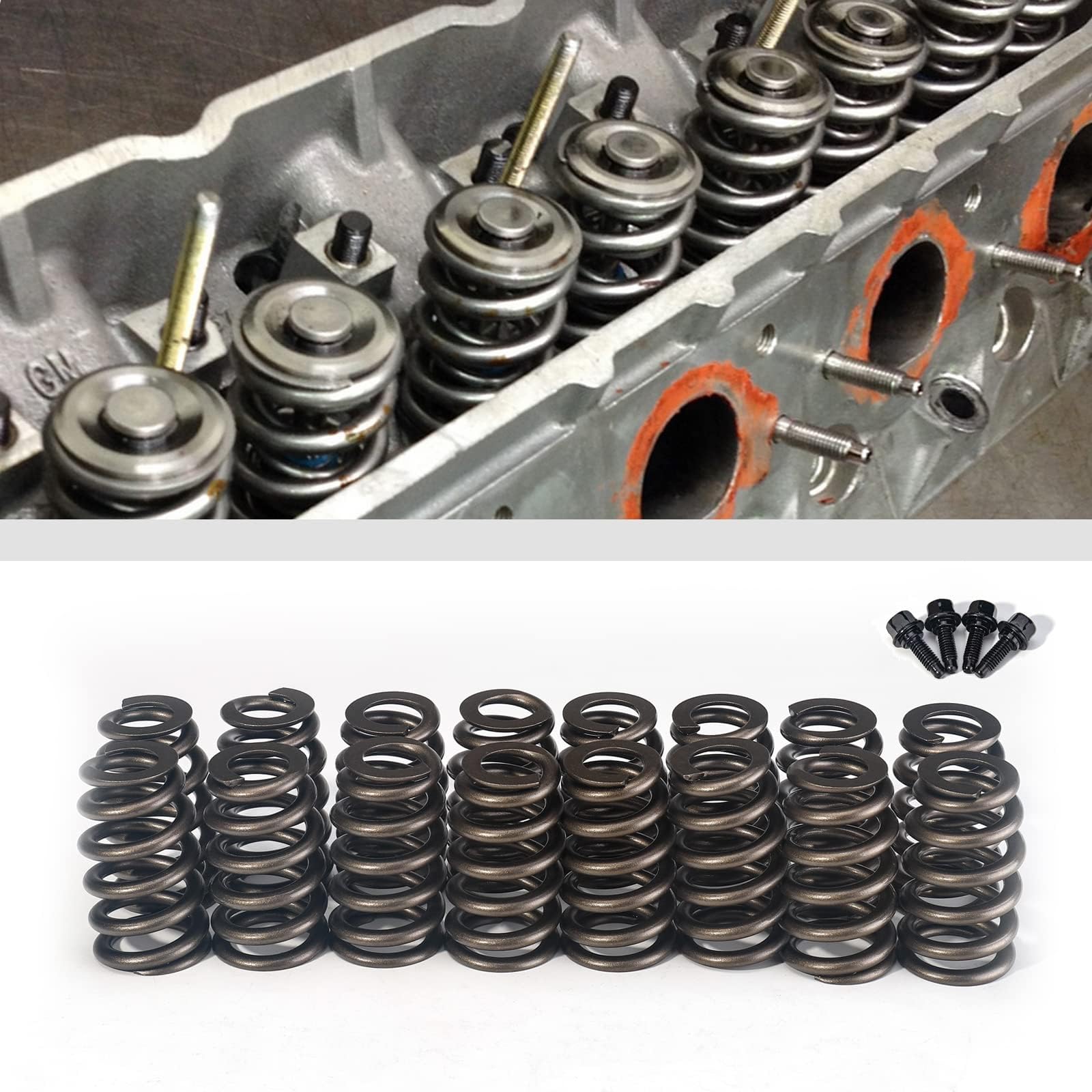 16Pcs LS Valve Springs 0.625" Max, Performance Racing Valve Springs Compatible with Chevy GMC ALL LS Engine 4.8 5.3 5.7 6.0 6.2