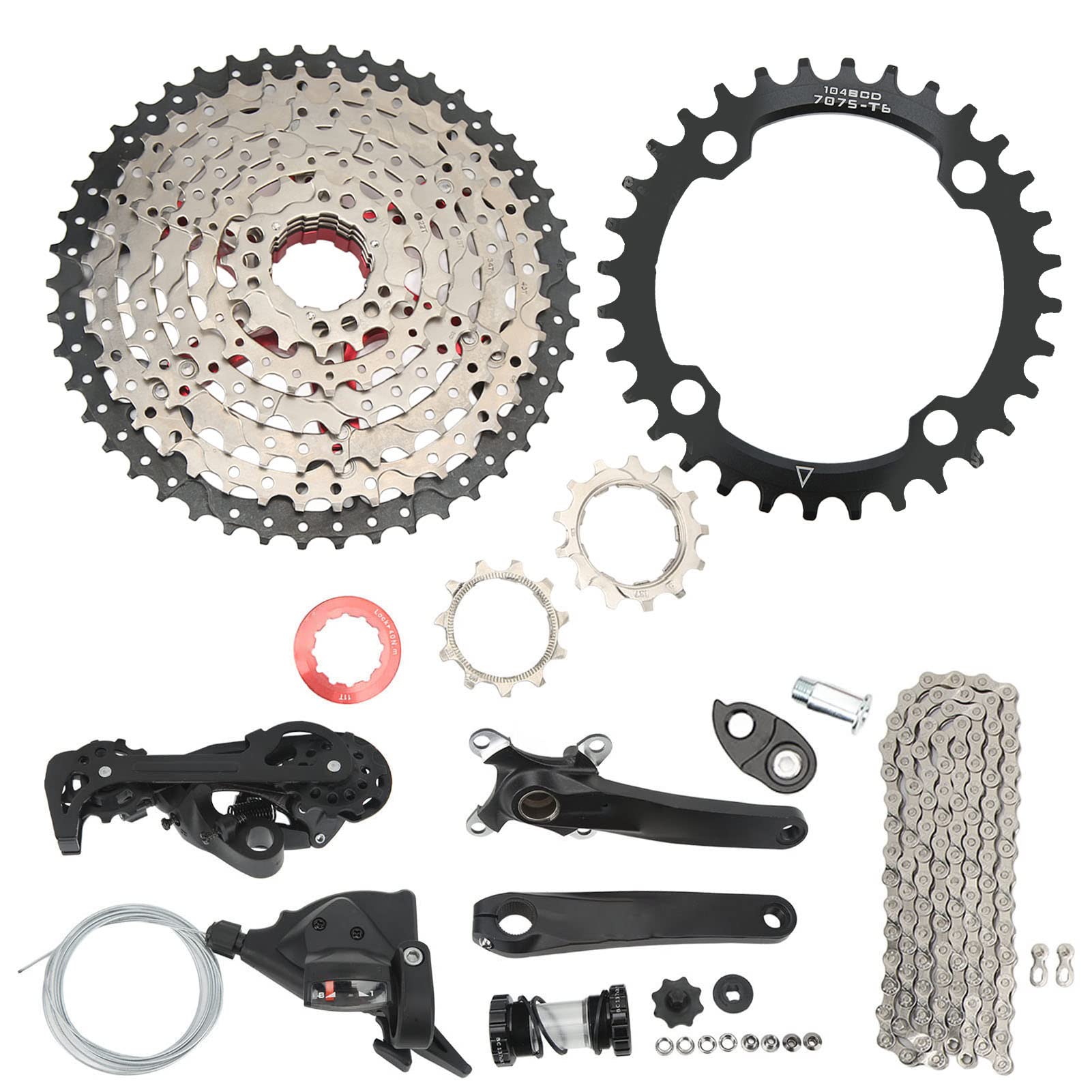 CHICIRIS 46T Handlebar Groupset Stainless Steel Speed ​​Rear Derailleur  Road Bike Groupset