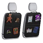 lebogner Back Seat Cover for Kids + 4 Pocket Storage Organizer, 2 Pack X-Large Waterproof Kick Mats Backseat Protector, Car Seat Back Protectors for Vehicles to Protect from Dirt, Mud & Scratches