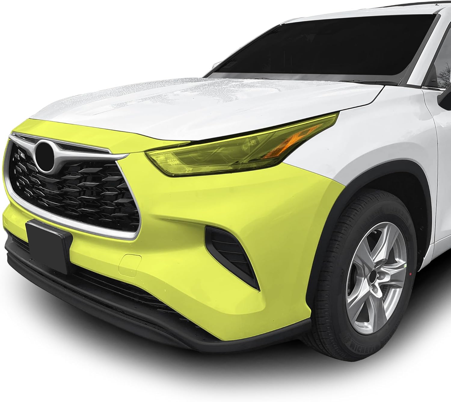BOGAR TECH DESIGNS Front Bumper Paint Protection PPF Film Kit Cover Compatible with Toyota Highlander 2020-2024, Clear Bra