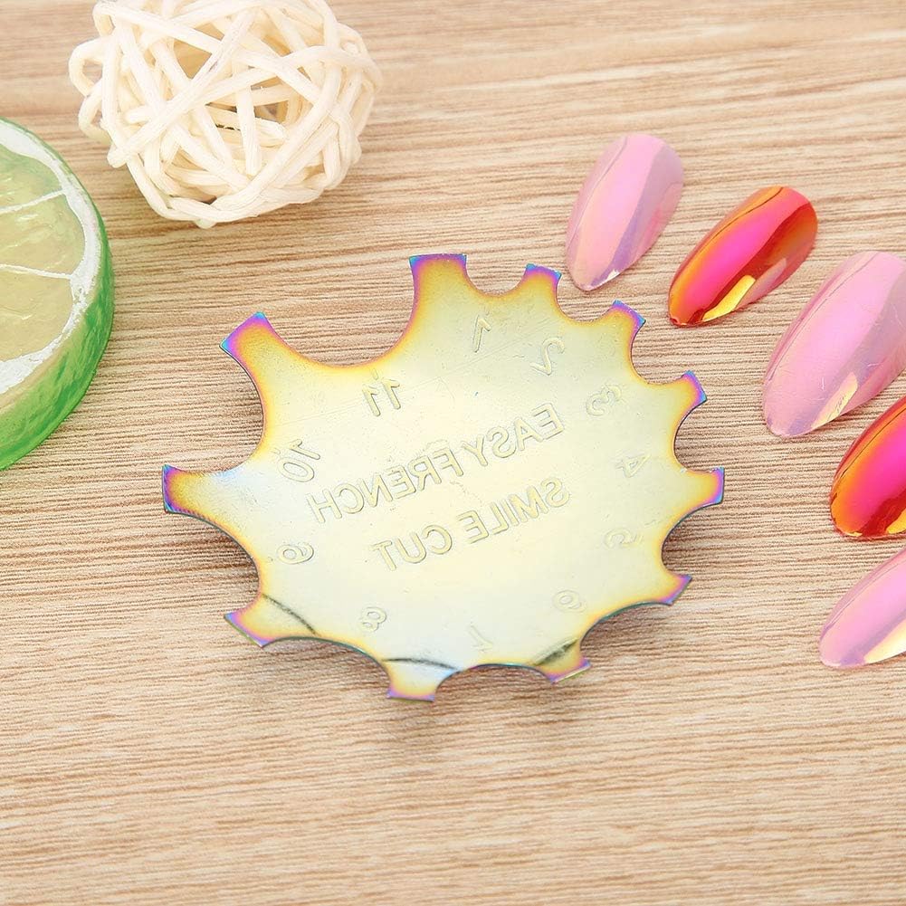 Sonew Manicure Easy French Smile Line Nail Art Template Tool Trimmer Cut