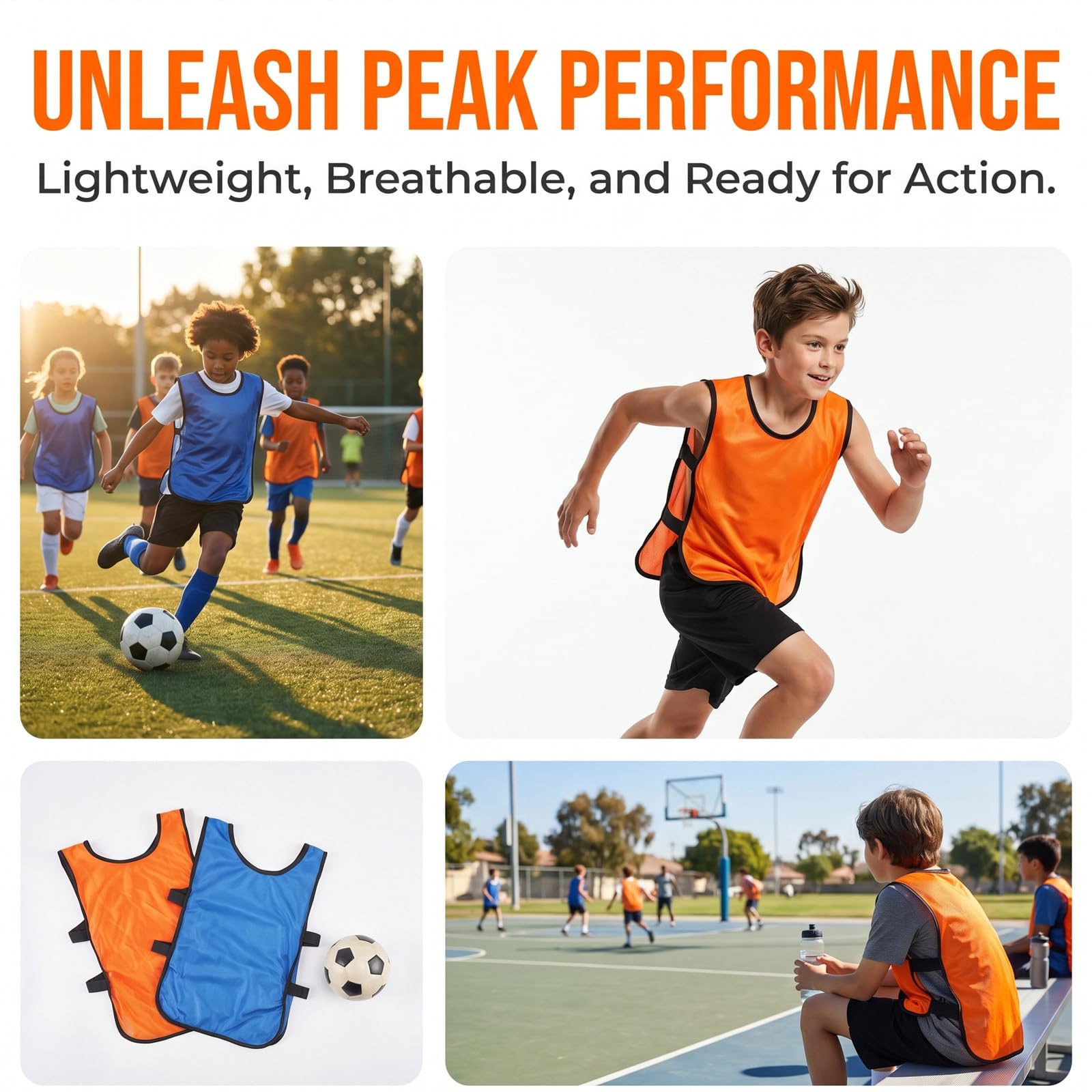 Toddmomy 12 Piezas Chalecos Deportivos Chalecos de Entrenamiento Transpirables y Livianos para Fútbol Baloncesto y Voleibol Jerseys de Práctica para Equipos Colores para Sesiones de