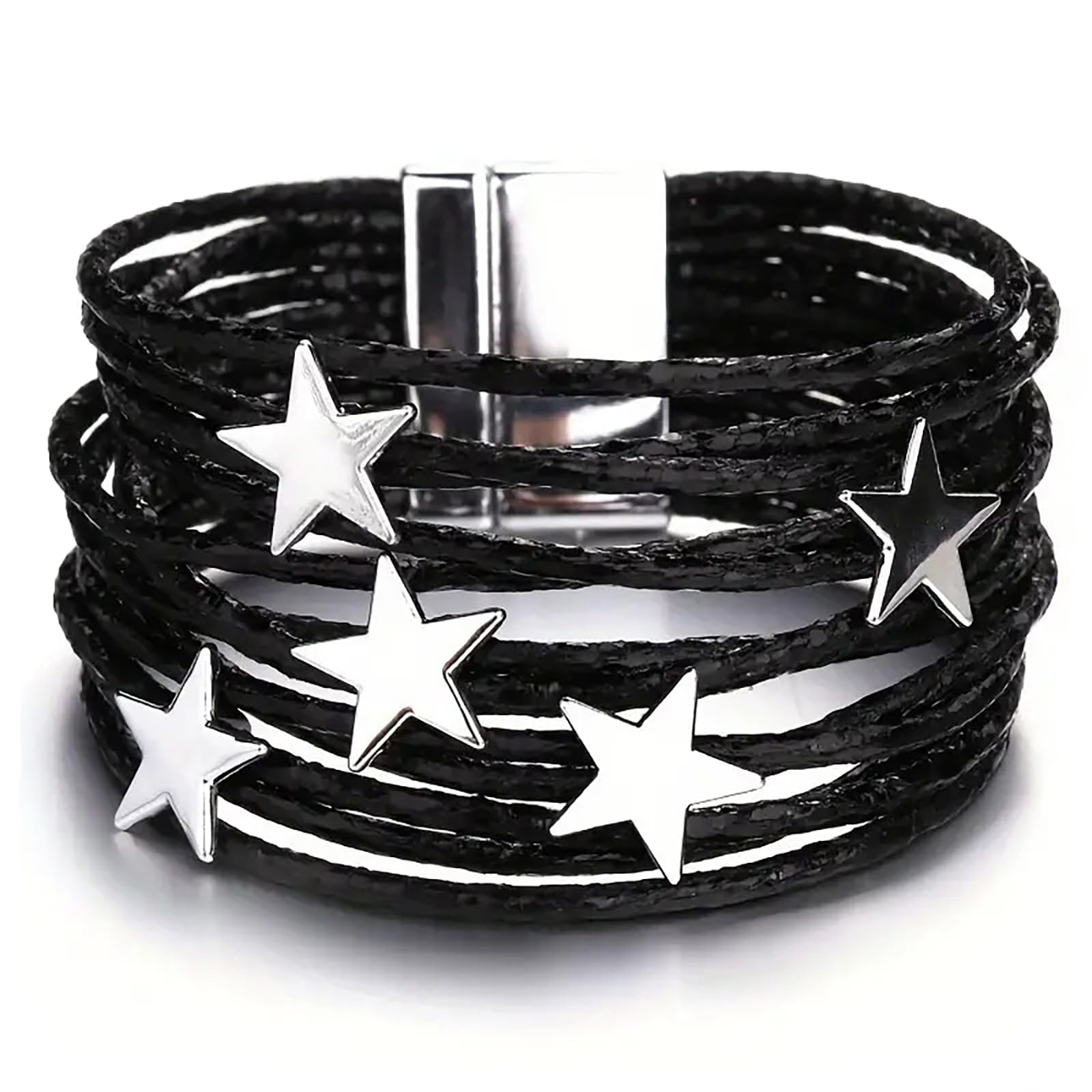Fesciory Leather Wrap Bracelets for Women, Boho Western Layered Jewelry