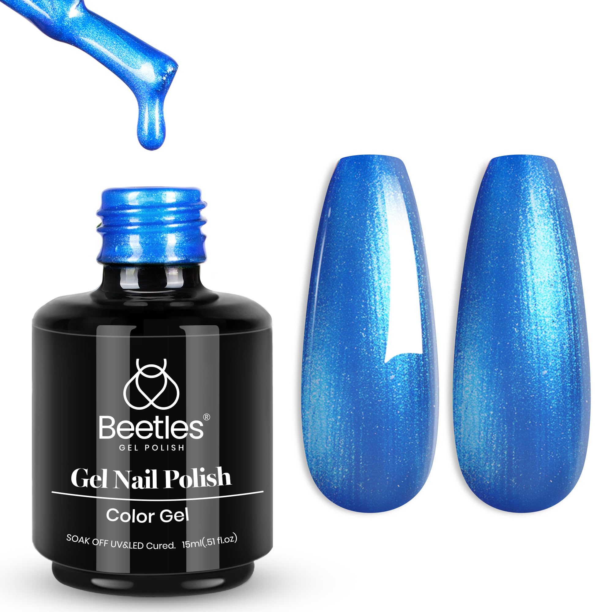 Beetles Gel Polish Navy Blue Gel Nail Polish – 0.51OZ Mystic Sea | Dark Blue Nail Art Manicure - main product image