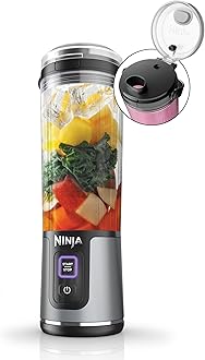 Ninja Blast Portable Blender, 530ml, Leakproof Lid & Sip Spout, Rechargeable, Portable Smoothies, Protein Shakes, Blends Ice & Frozen Fruit, Black, BC151MEBK, 2 Years Warranty