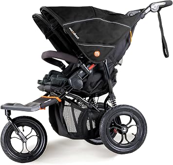 OutnAbout Nipper V5 Double Stroller & Rain Cover, Slim All-Terrain Jogger