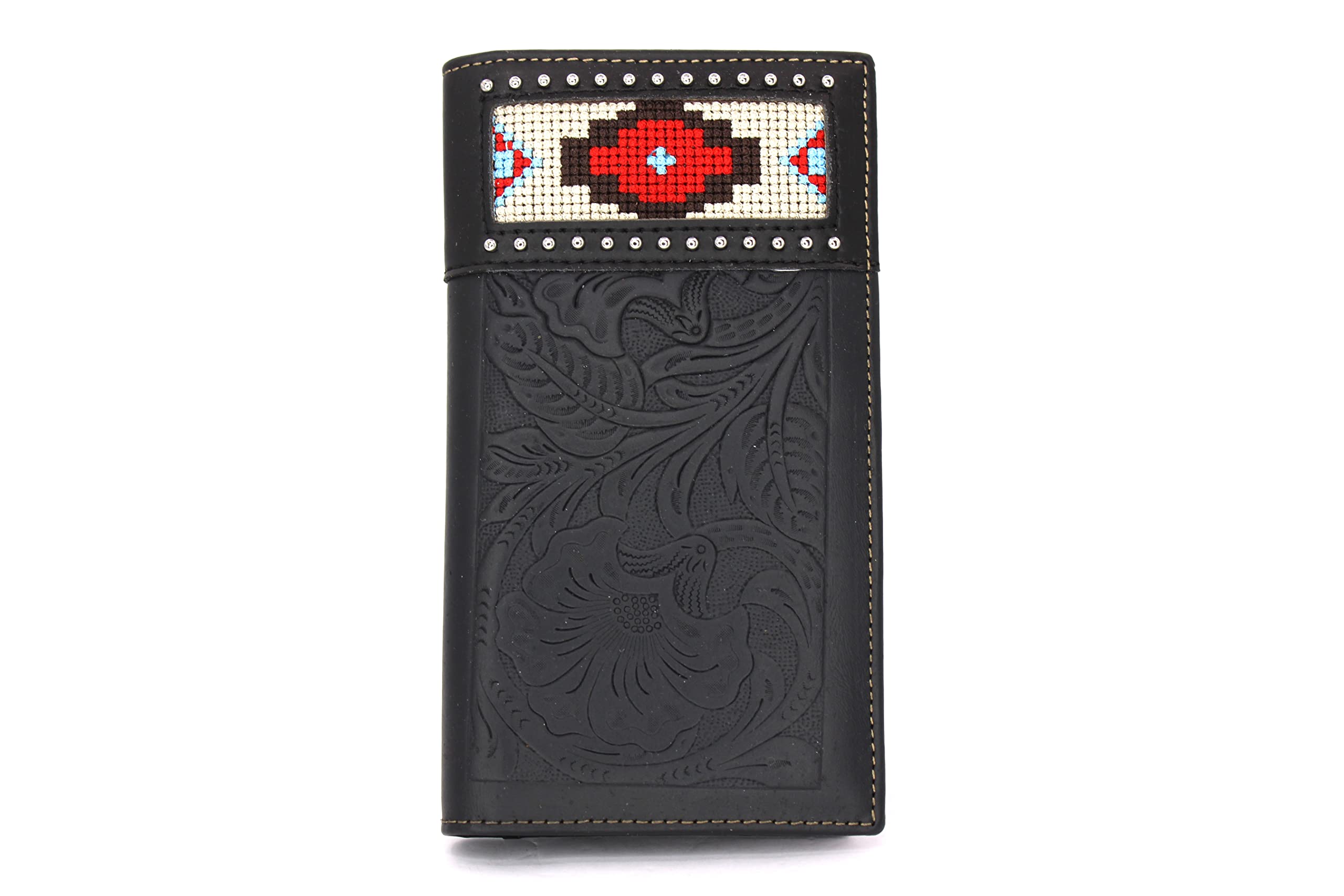West Star Texas Checkbook Wallet Bifold w w/o Cow Hair or Embroidery Fabric Wallet 0203 BK
