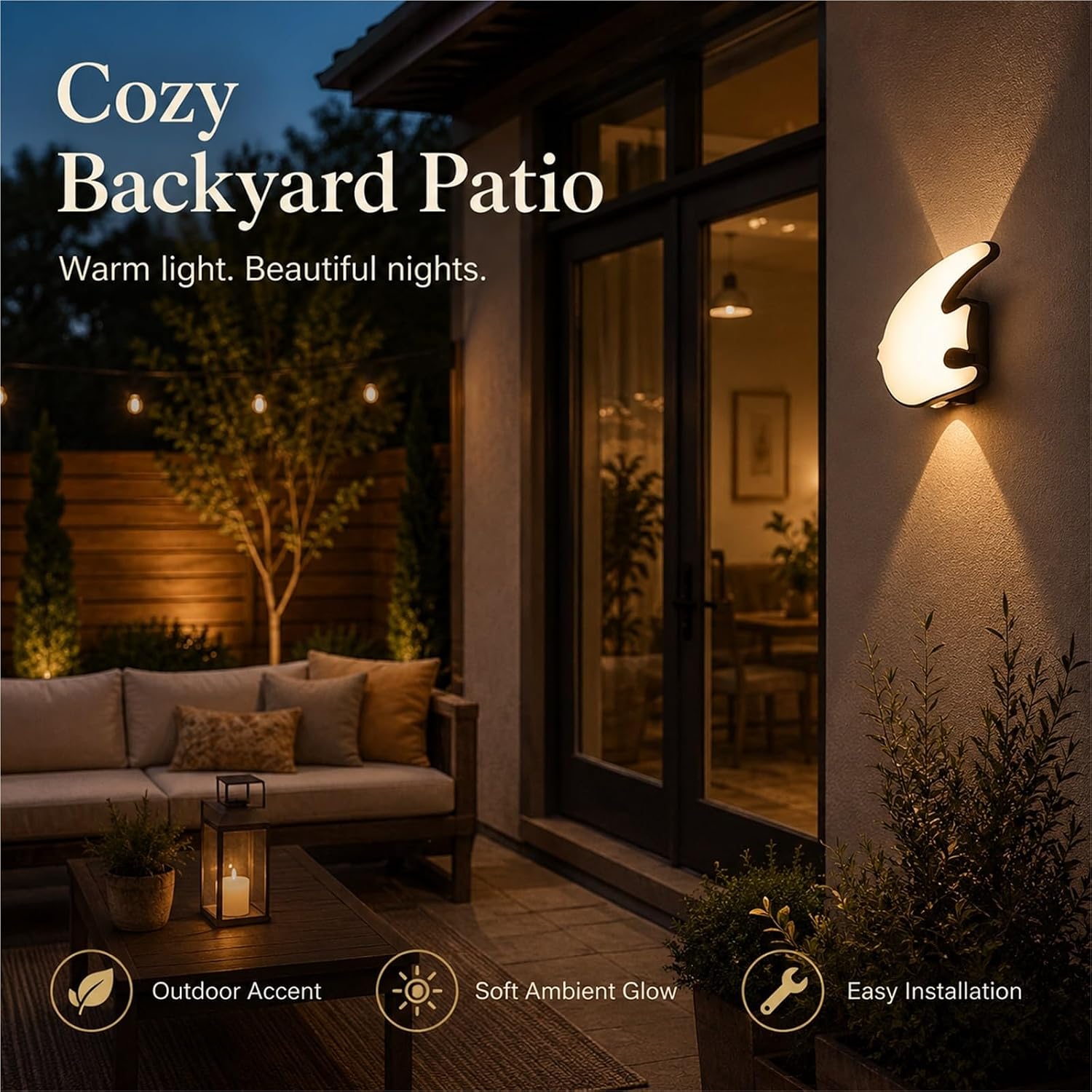 Outdoor Wall Light, Die Cast Aluminum, Modern IP65 LED Up Down image 5