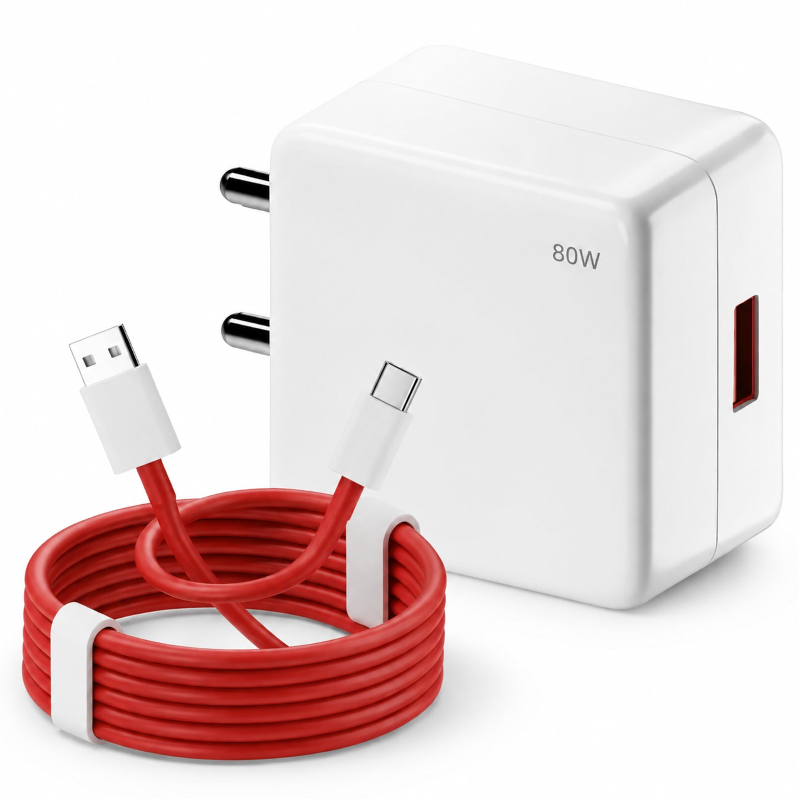 80W SuperVOOC FastCharger with Type C Cable, Fast Charger Type C Charger Adapter, Charger C Type Fast Charger for OnePlus, Oppo, Realme, Xiaomi & Compatible DevicesSupports Warp Dash VOOC QC 3.0 discount deal