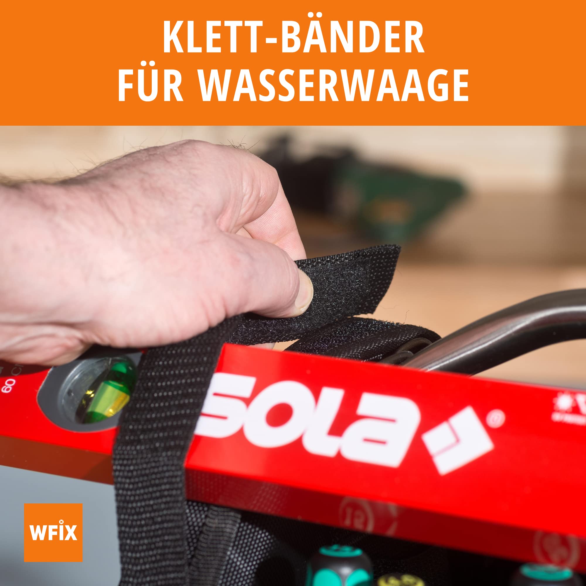 Wfix Bolsa de herramientas profesional vacía abierta, tamaño L – 44 x 24 x 32 cm | Portaherramientas de poliéster D900 con asa de acero inoxidable y correa ajustable para el hombro