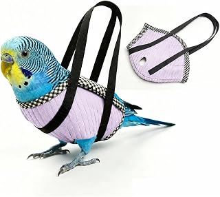 Parrot Outdoor Walking Bag, Escape-Proof Bird Carrier for Small to Large Birds, Secure Outdoor Bird Cage with Anti-Escape Design Structure （Purple M）