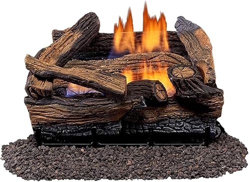 Duluth Forge calefactor con ventilación libre de gas dual de 18 pulgadas Berkshire Split Oak control remoto