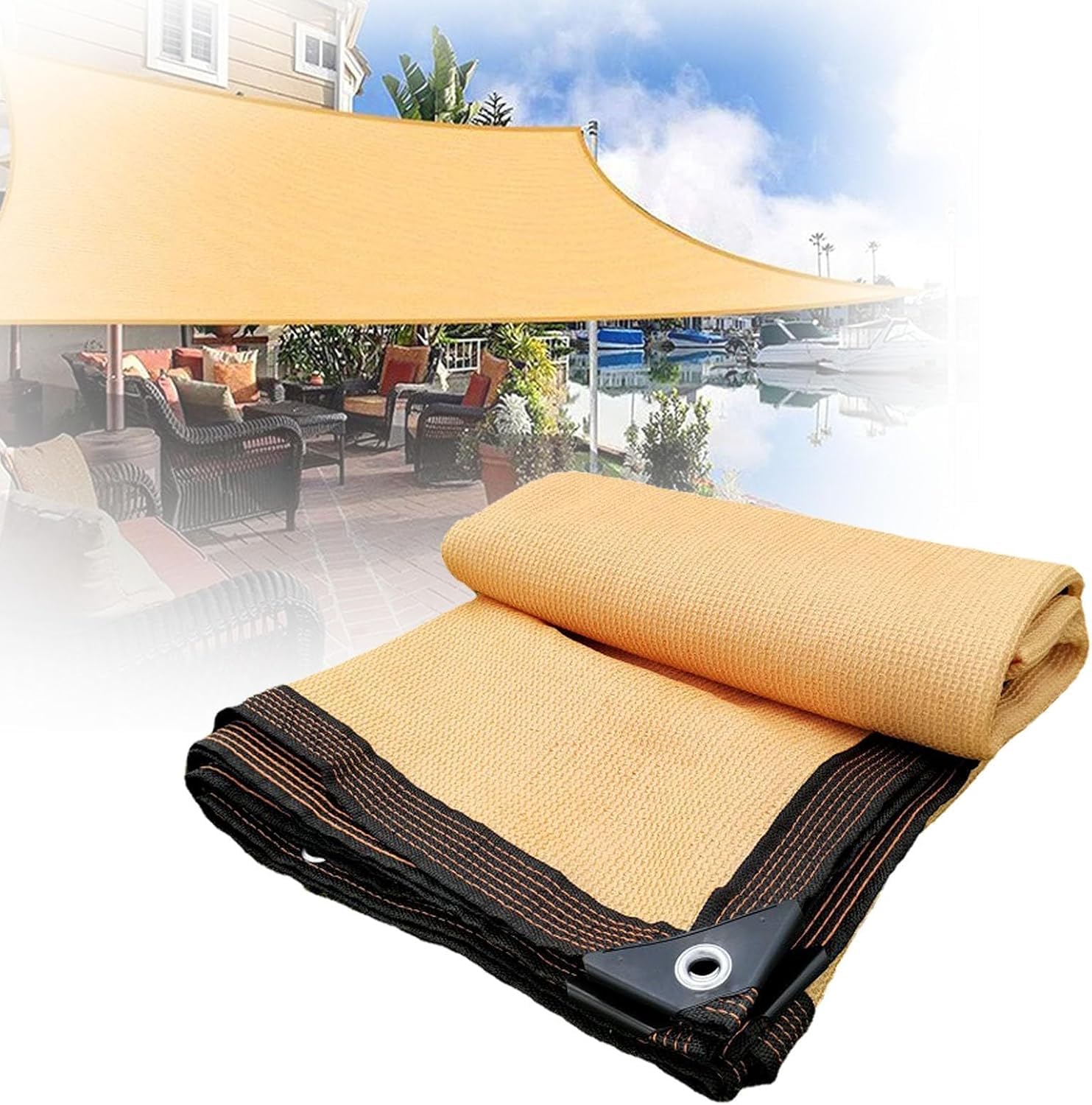 Toiture pare-soleil haute qualité 12x15 m résistante pour pergola et élevages de volailles