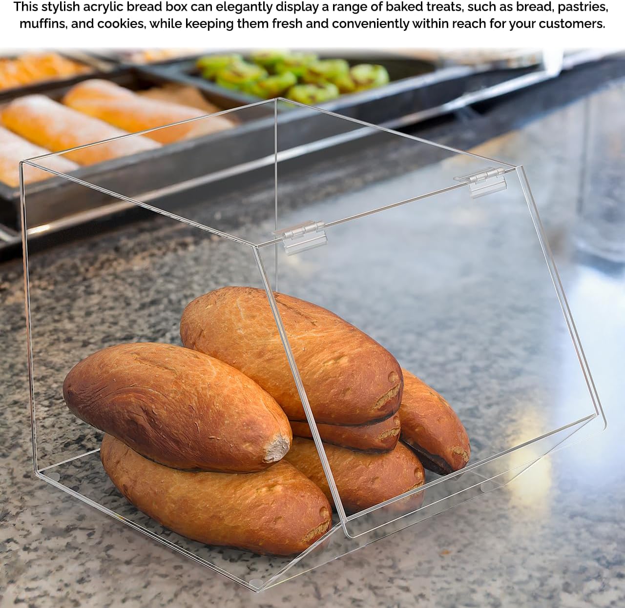 Marketing Holders Large Bread Box for Kitchen Countertop Pantry Organizers and Storage Bread Pastry Bin Dry Food Baked Goods Box 12” x 12” Countertop Storage
